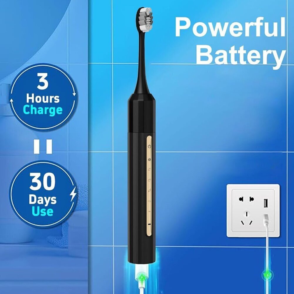 NWT: Sonic Electric Toothbrush w/ 10 brush heads - Picture 6 of 9